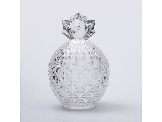 Конфетница с крышкой Ø9 см ваза конфетница стеклянная прозрачная ананас - Фото 2