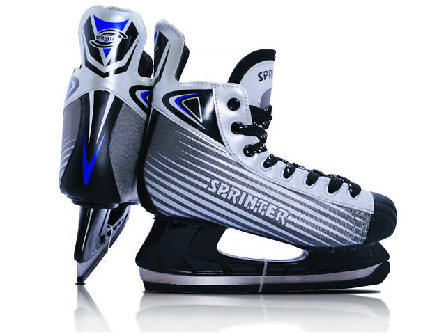 Коньки хоккейные PW-206B серый 39р (стелька 24,5см) - Фото 2