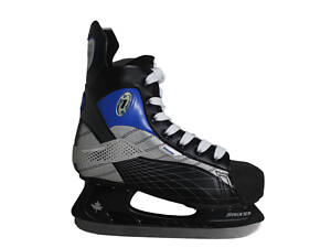 Коньки хоккейные PW-208C черно-синий 39р (стелька 24,5см)