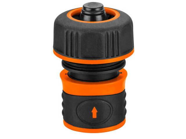 Конектор для шланга Neo Tools для шланга 3/4', з аквастопом, двокомпонентний (15-723) - Фото 1