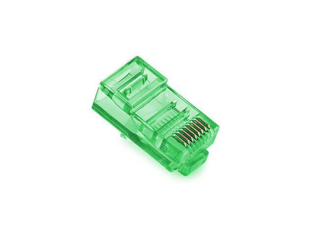 Коннектор Merlion RJ-45 8P8C UTP Cat-5 (100 шт/уп.) Q100 Green - Фото 1