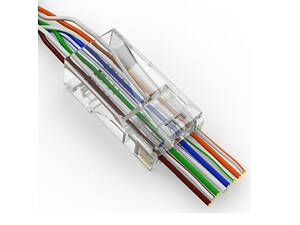 Коннектор Merlion RJ-45 8P8C UTP Cat-5 (50 шт/уп.) для сквозного подключения