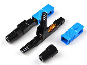 Коннектор SC/UPC-D быстрого монтажа, для плоского кабеля на защелке, цена за 1 шт, Q100