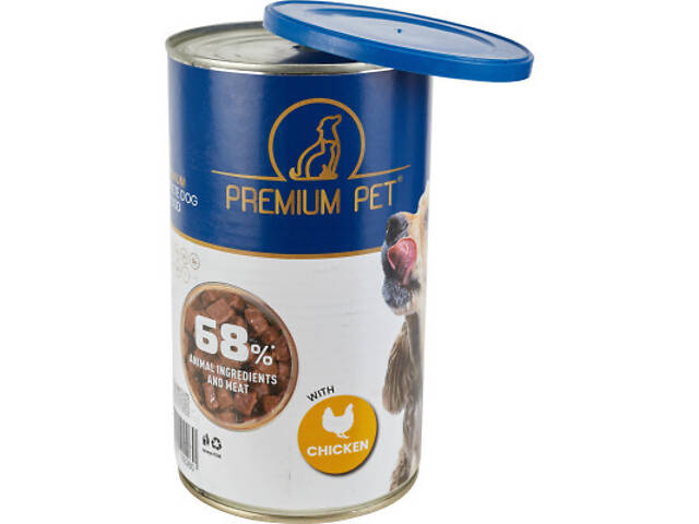 Консерви для собак PREMIUM PET Шматочки в соусі з куркою 1.240 г (4820255192260) - Фото 3