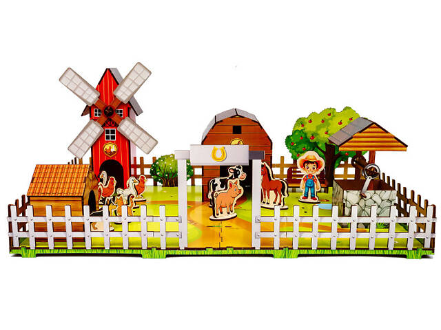 Конструктор дерев'яний 3D Веселий фермер Puz-00957 PuzzleOk - Фото 4