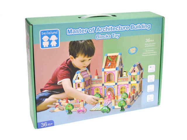 Дерев'яний конструктор 'Будинок' 268дет BLLN-3508 - Фото 2