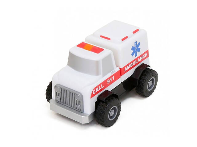 Конструктор для маленьких POPULAR Playthings Build-a-Truck Rescue рятувальні машинки (швидка, пожежна, поліція) - Фото 2