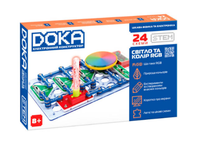 Конструктор електронний Doka Світло та колір RGB D70700 - Фото 1