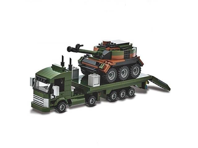 Конструктор Limo Toy ВСУ Трейлер с танком 431 деталей Разноцветный - Фото 1