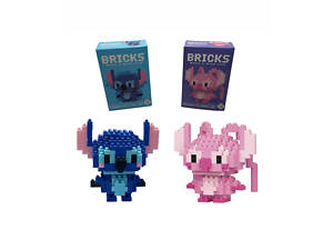 Конструктор OEM Bricks 3D Stitch Blue Pink 6.5 см комплект 2 шт Розово-синий (KT2601-3940)