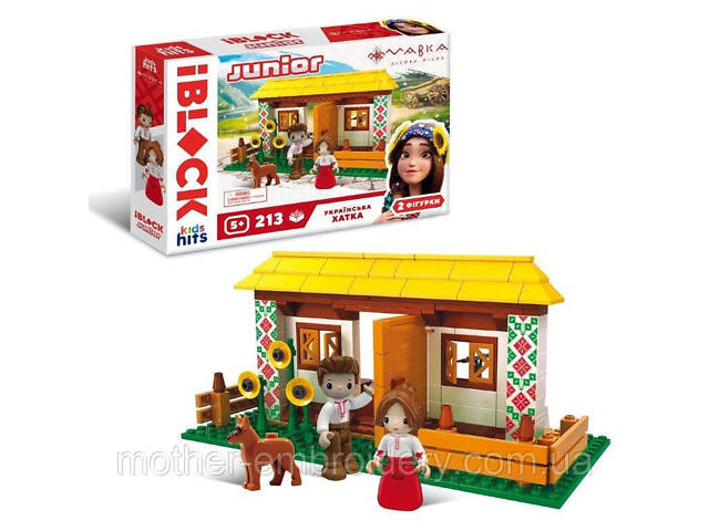 Конструктор пластиковый IBLOCK Junior Mavka Украинский домик 213 деталей 37,5*26*6 см - Фото 1