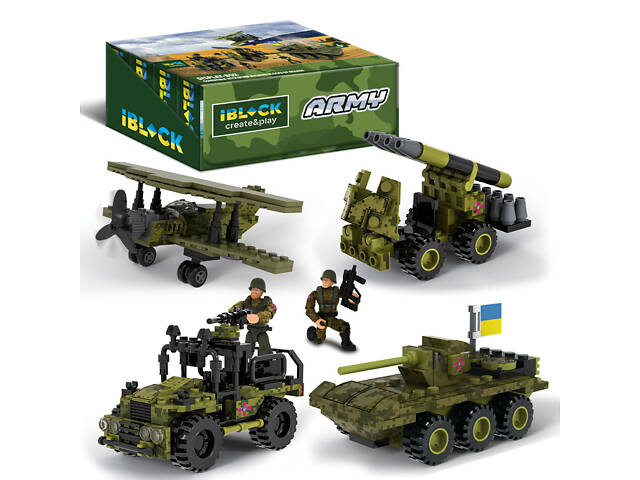 Конструктор пластиковий Бойовий баггі ППО проти Шахедів 140 деталей iBlock 22х4,5х14 см - Фото 2