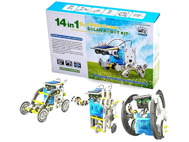 Конструктор робот на солнечных батареях Solar Robot 14 в 1 - Фото 2