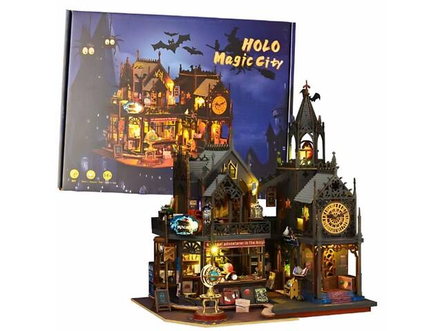 Конструктор-румбокс Diy House Замок волшебника 25x20x22 см Разноцветный (2104618650) - Фото 2