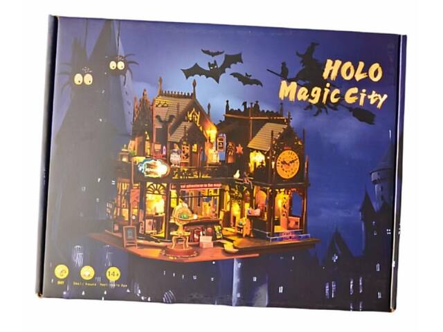 Конструктор-румбокс Diy House Замок волшебника 25x20x22 см Разноцветный (2104618650) - Фото 3