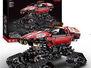 Конструктор споротивний позашляховик на гусеничному ходу на дистанційному управлінні на 1381 деталь, червоний