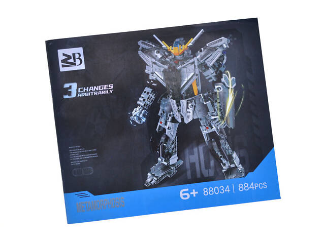 Конструктор трансформер 3 в 1 робот, динозавр, літак 884 деталі 88034A - Фото 6