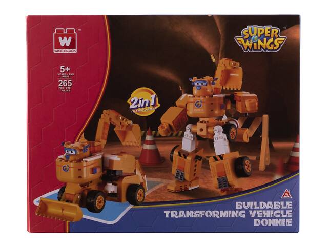 Конструктор-трансформер Super Wings Small Blocks 2-in-1 Buildable Transforming Vehicle Donnie, Донни (EU385007) - Фото 7