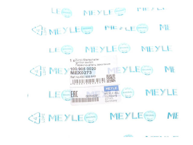 Контактна група замка запалювання MEYLE 100 905 0020 MEYLE 100 905 0020 Seat Ibiza, Exeo; Volkswagen Passat, Golf, Bora, - Фото 5