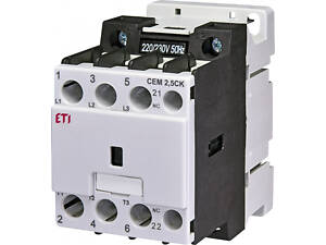 Контактор для конденсаторов 2.5 кВАр 440В 1NC [4643803] CEM 2,5CK.01 ETI
