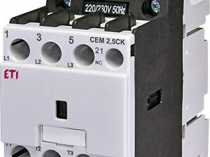Контактор для конденсаторов 2.5 кВАр 440В 1NC [4643803] CEM 2,5CK.01 ETI