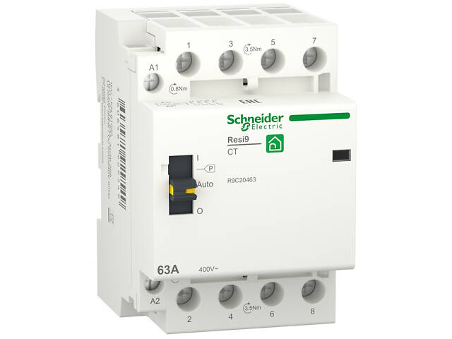 Контактор модульный 3P+N 63A 4NO 230V [R9C20463] RESI9 Schneider Electric
