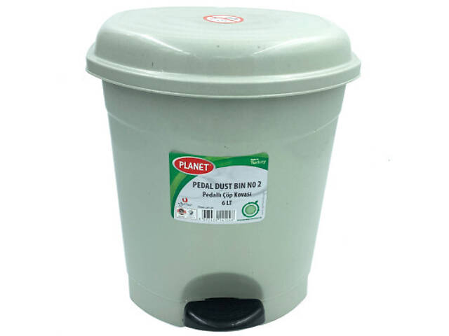 Контейнер для сміття Planet Household №2 з педаллю сірий 6 л (10338) - Фото 2