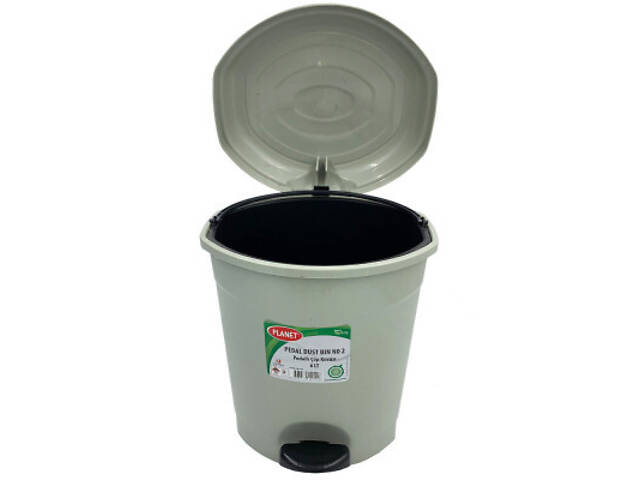 Контейнер для сміття Planet Household №2 з педаллю сірий 6 л (10338) - Фото 3