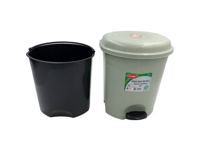 Контейнер для сміття Planet Household №2 з педаллю сірий 6 л (10338) - Фото 4