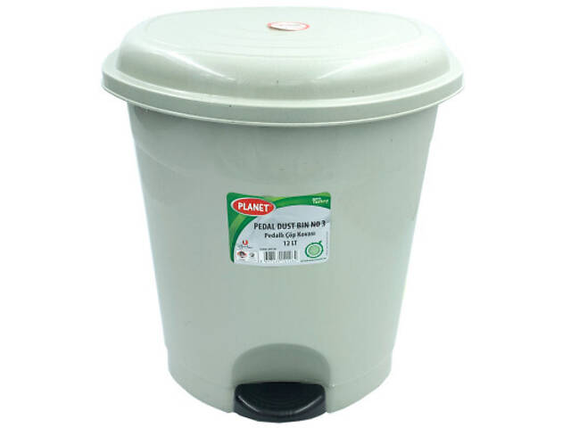 Контейнер для сміття Planet Household №3 з педаллю сірий 12 л (10341) - Фото 2