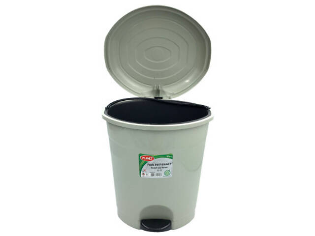 Контейнер для сміття Planet Household №3 з педаллю сірий 12 л (10341) - Фото 3