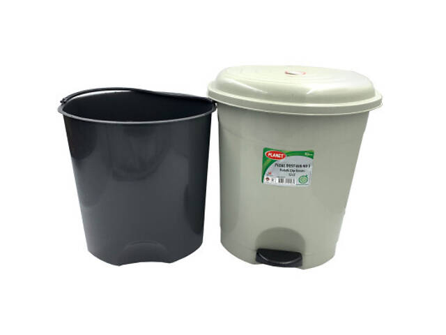 Контейнер для сміття Planet Household №3 з педаллю сірий 12 л (10341) - Фото 4