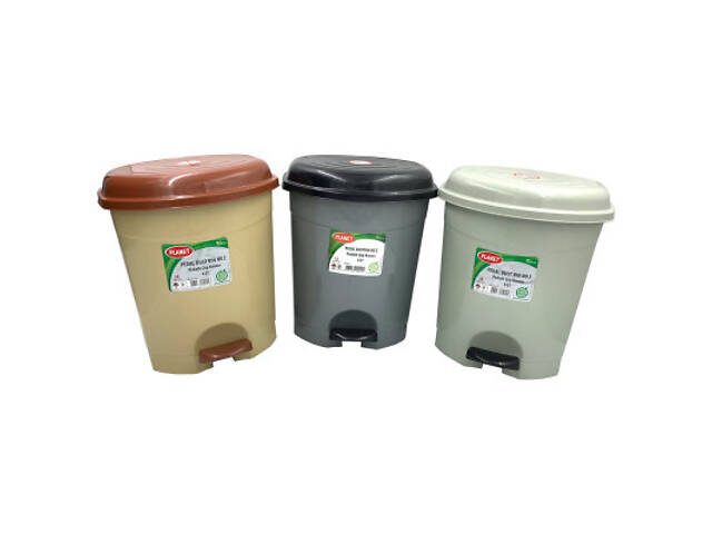 Контейнер для сміття Planet Household №3 з педаллю сірий 12 л (10341) - Фото 5