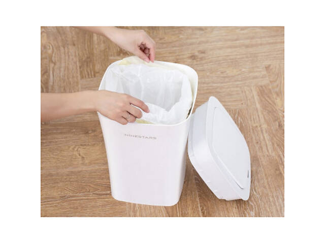 Контейнер для сміття Xiaomi Ninestars Waterproof Induction Trash White (DZT-10-11S) - Фото 6