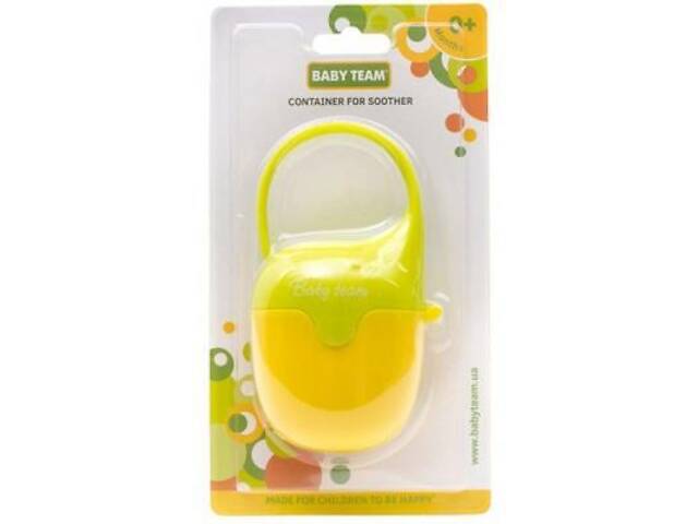 Контейнер для пустышек Baby Team Салатовый с желтым (3301_желто-салатовый) - Фото 3