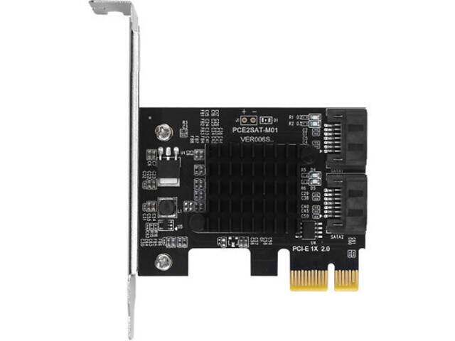 Контролер Dynamode PCI-E to 2 x SATA III (6 Gb/s), 2 ch (PCI-E-2xSATAIII-Marvell) - Фото 1