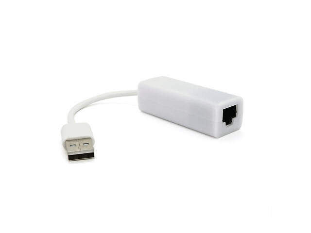 Контроллер USB 2.0 to Ethernet - Сетевой адаптер 10/100Mbps с проводом, White, Blister Q500 - Фото 1