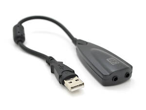 Контролер USB-sound card (7.1) 3D sound (Windows 7 ready), 20 см кабель із феритом, Blister Q250