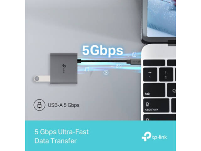 Концентратор TP-Link USB-C 3-в-1 1xUSB 3.0 + 1xUSB-C PD 100W + 1xHDMI (UH3020C) - Фото 8