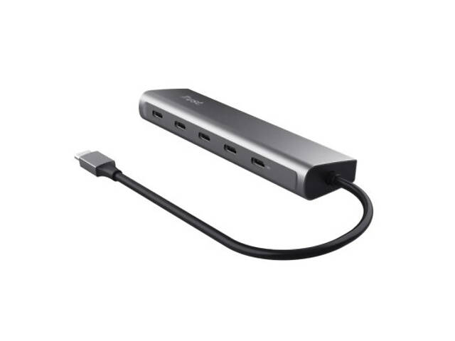 Концентратор Trust USB-C to 5xUSB-C aluminium 0.1m grey (25136_TRUST) - Фото 6