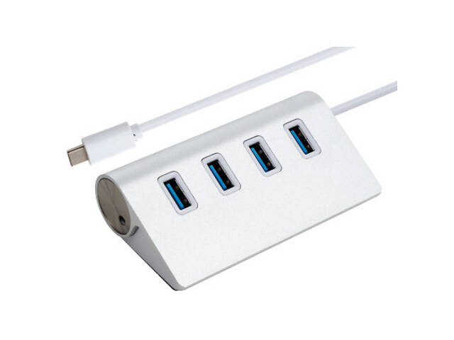 Концентратор Vinga Type-C to 4*USB3.0 1.0m cable aluminium (VCPHCU304) - Фото 1