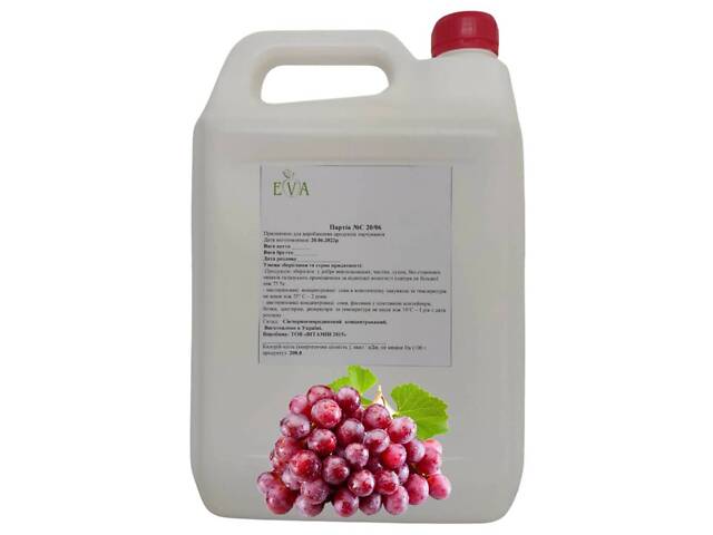 Концентрированный сок Eva Виноградный красных сортов 5 л / 6,5 кг - Фото 1
