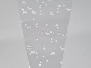 Конусні пакети для квітів з візерунком h50/6низ/29верх візерунок(100 шт) 155 (4) (100 шт)