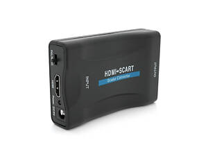 Конвертер HDMI(папа) на SCART(мама), 5V/2A + переходник, Black, Box, Q250