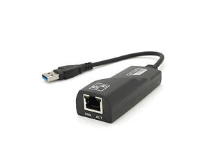 Конвертер USB3.0-Rj-45 Gigabit, Black, Blister