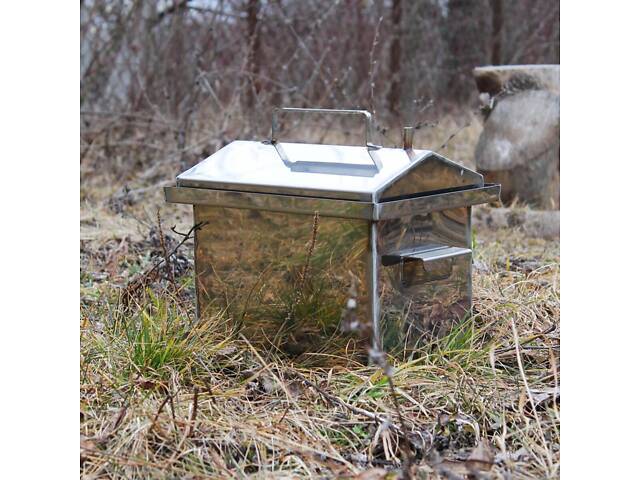 Коптильня гарячого копчення з неіржавкої сталі 255х350х270 1.5 мм - Фото 1