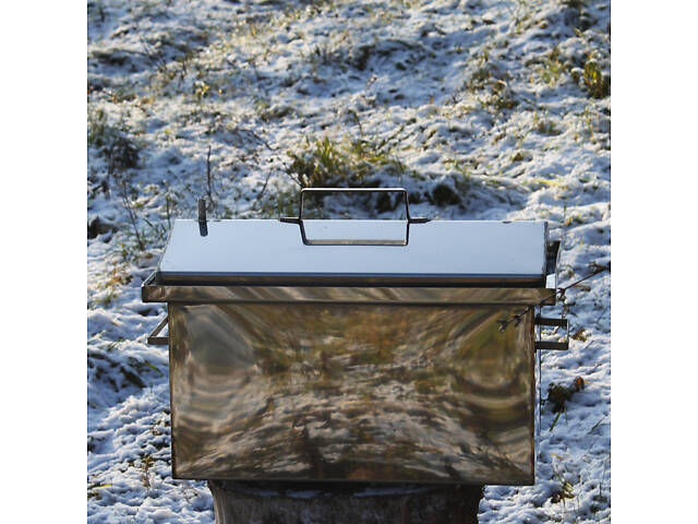 Коптильня гарячого копчення з неіржавкої сталі 305х450х280 1.5 мм - Фото 4