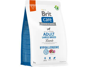 Корм для собак больших пород Brit Care Dog Hypoallergenic Adult Large Breed гипоаллергенный с ягненком 3 кг (85956025590