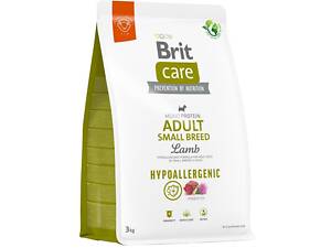 Корм для собак малых пород Brit Care Dog Hypoallergenic Adult Small Breed гипоаллергенный с ягненком 3 кг (8595602566143