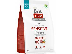 Корм для собак с чувствительным пищеварением Brit Care Dog Grain-free Sensitive беззерновой с олениной 3 кг (85956025591